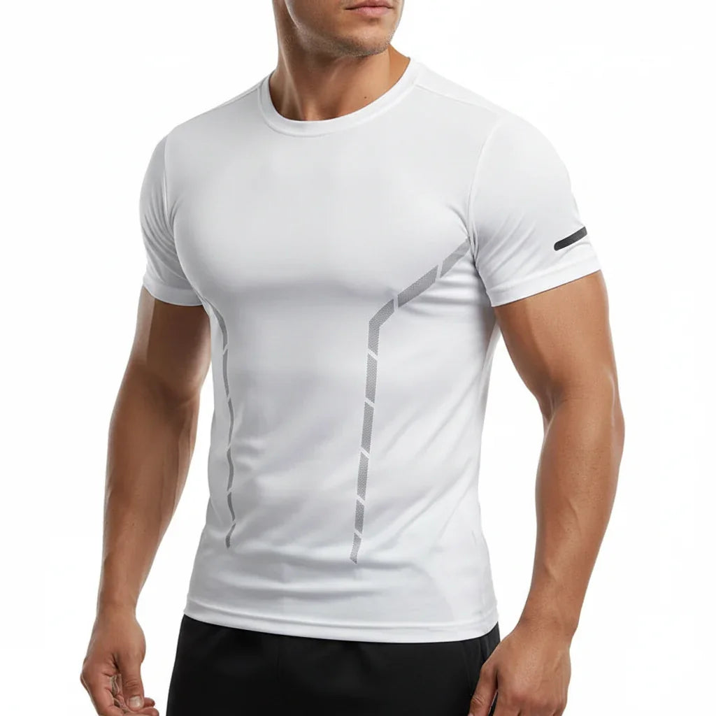 Men's T-Shirt Short Sleeve Summer Printed Running Ice Silk Thin | QHA - QHA UK