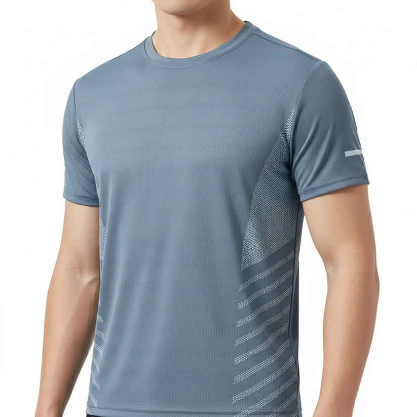 Men's T-Shirt Short Sleeve Summer Printed Running Ice Silk Thin | QHA - QHA UK