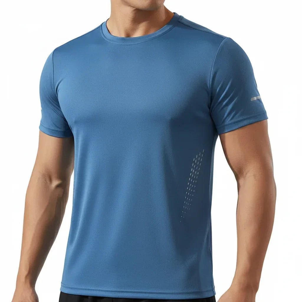 Men's T-Shirt Short Sleeve Summer Printed Running Ice Silk Thin | QHA - QHA UK