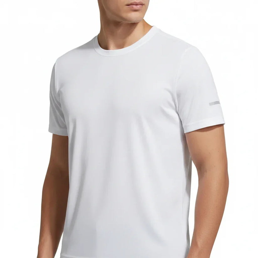 Men's T-Shirt Short Sleeve Summer Printed Running Ice Silk Thin | QHA - QHA UK