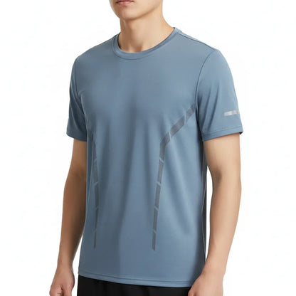 Men's T-Shirt Short Sleeve Summer Printed Running Ice Silk Thin | QHA - QHA UK