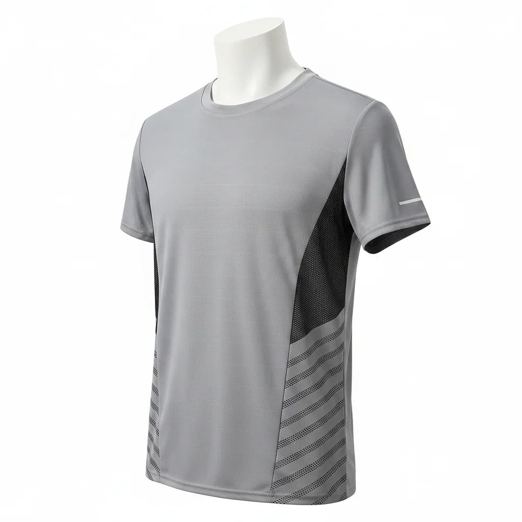 Men's T-Shirt Short Sleeve Summer Printed Running Ice Silk Thin | QHA - QHA UK