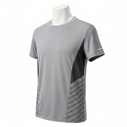 Men's T-Shirt Short Sleeve Summer Printed Running Ice Silk Thin | QHA - QHA UK