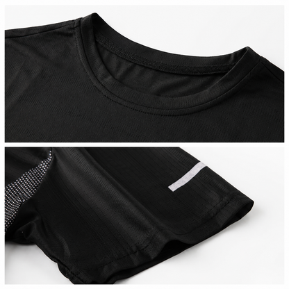 Men's T-Shirt Short Sleeve Summer Printed Running Ice Silk Thin | QHA - QHA UK