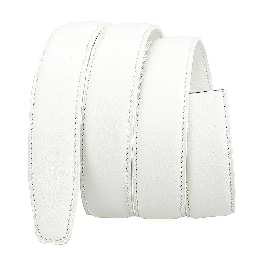 Leather Belt Strap Without Buckle | 3cm Cowhide | 8 Colours | 105–130cm - QHA UK