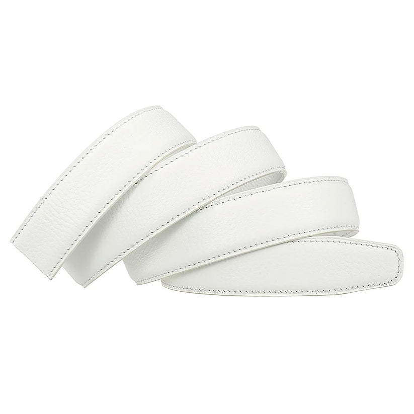 Leather Belt Strap Without Buckle | 3cm Cowhide | 8 Colours | 105–130cm - QHA UK