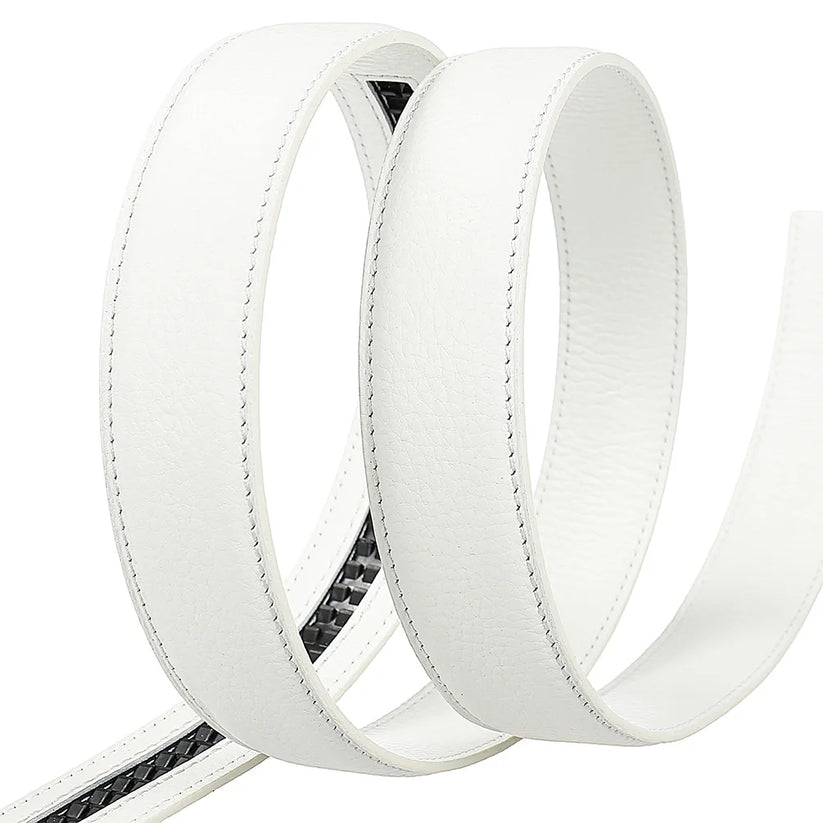 Leather Belt Strap Without Buckle | 3cm Cowhide | 8 Colours | 105–130cm - QHA UK
