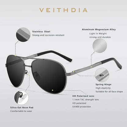 Fashion Item Veithdia Brand Sunglasses Polarized Uv400 | QHA UK - QHA UK