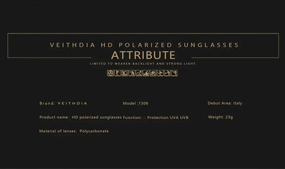 Fashion Item Veithdia Brand Sunglasses Polarized Uv400 | QHA UK - QHA UK