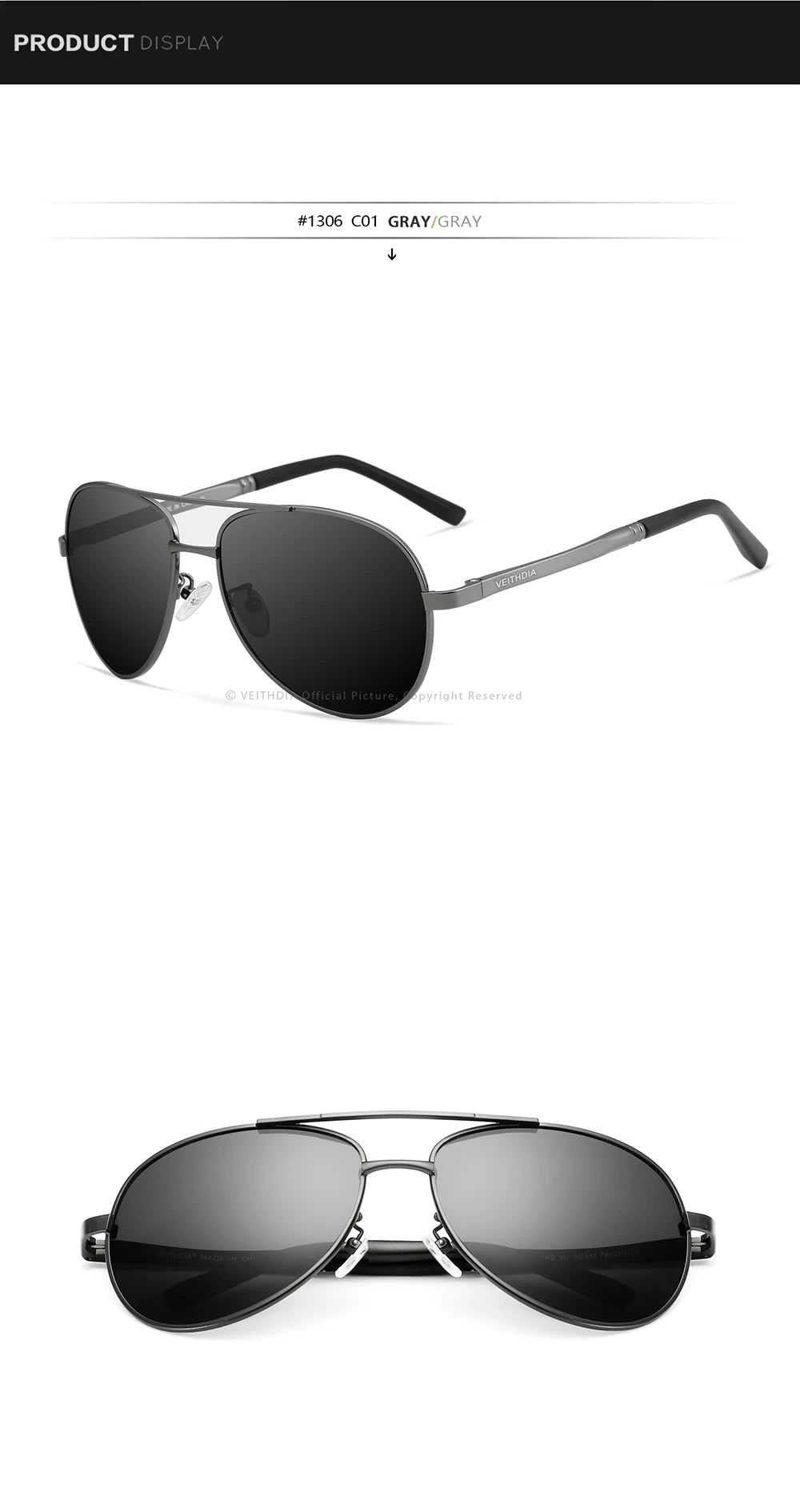 Fashion Item Veithdia Brand Sunglasses Polarized Uv400 | QHA UK - QHA UK