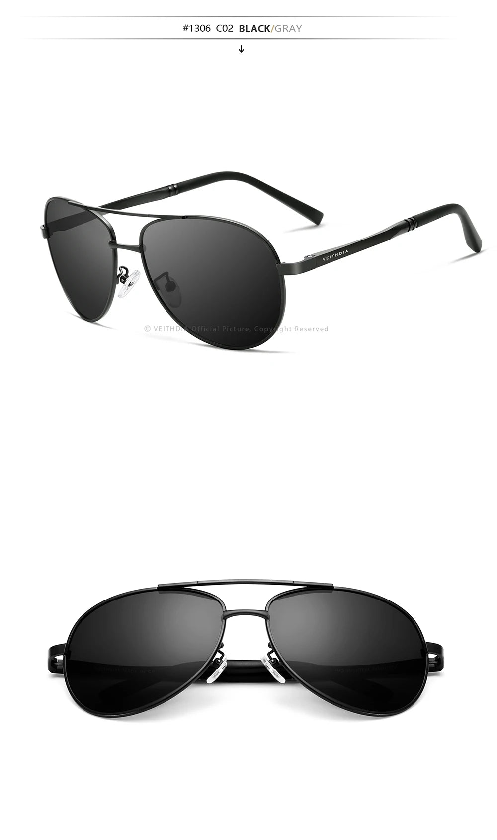 Fashion Item Veithdia Brand Sunglasses Polarized Uv400 | QHA UK - QHA UK