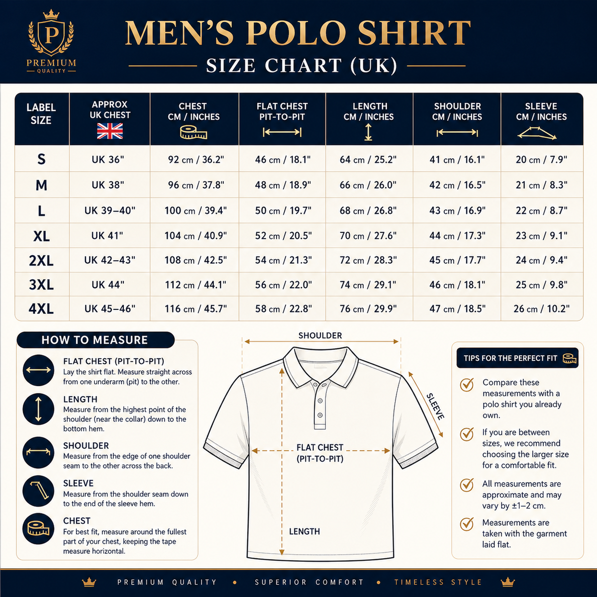 Mens Printed Polo Shirt Short Sleeve Contrast Summer Casual Top S-4XL - Sleeve Detail - QHA UK