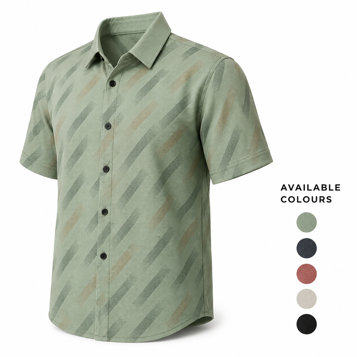 Mens Printed Polo Shirt Short Sleeve Contrast Summer Casual Top S-4XL - Sleeve Detail - QHA UK
