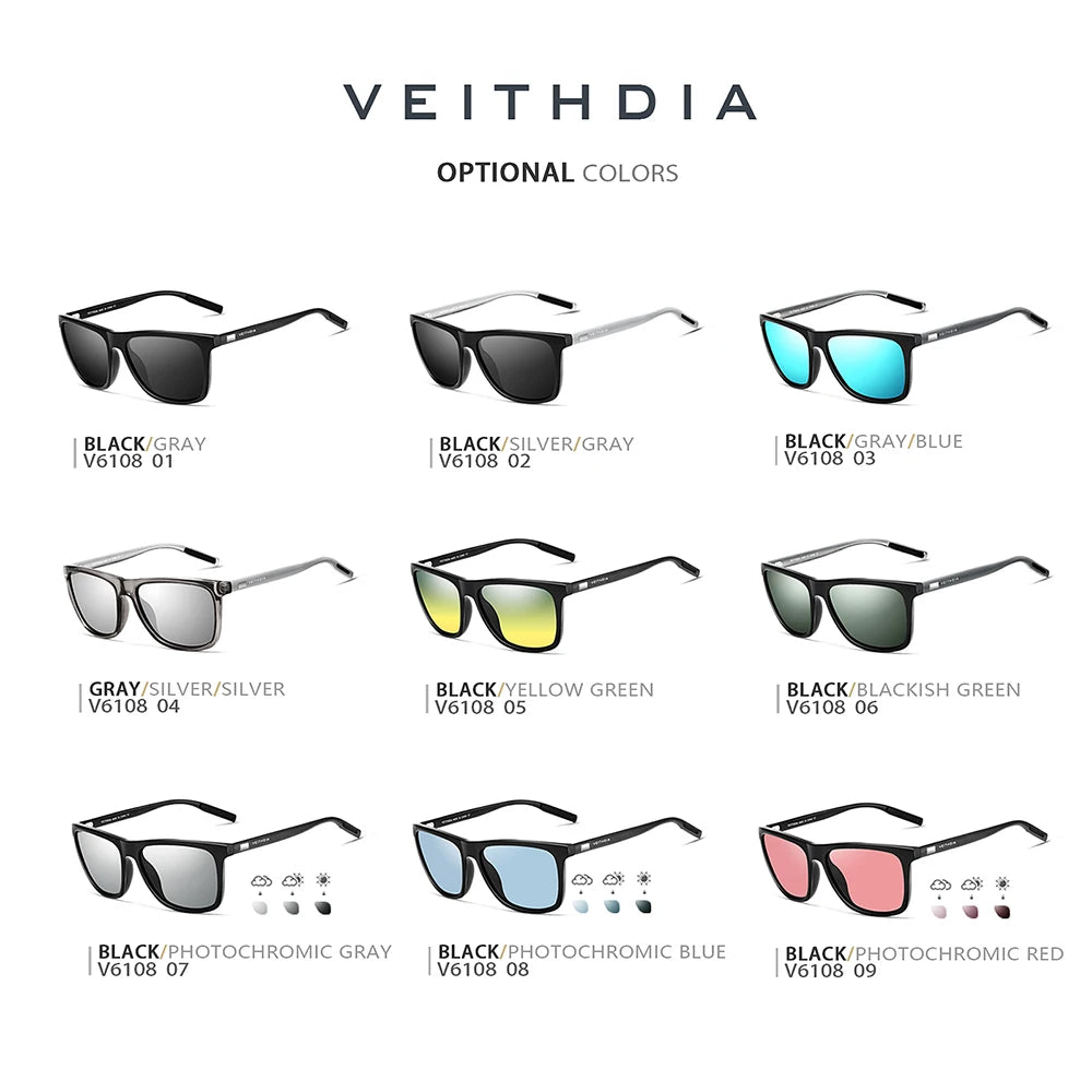 Item Veithdia Brand Sunglasses Retro Aluminum+tr90 Polarized | QHA UK - QHA UK