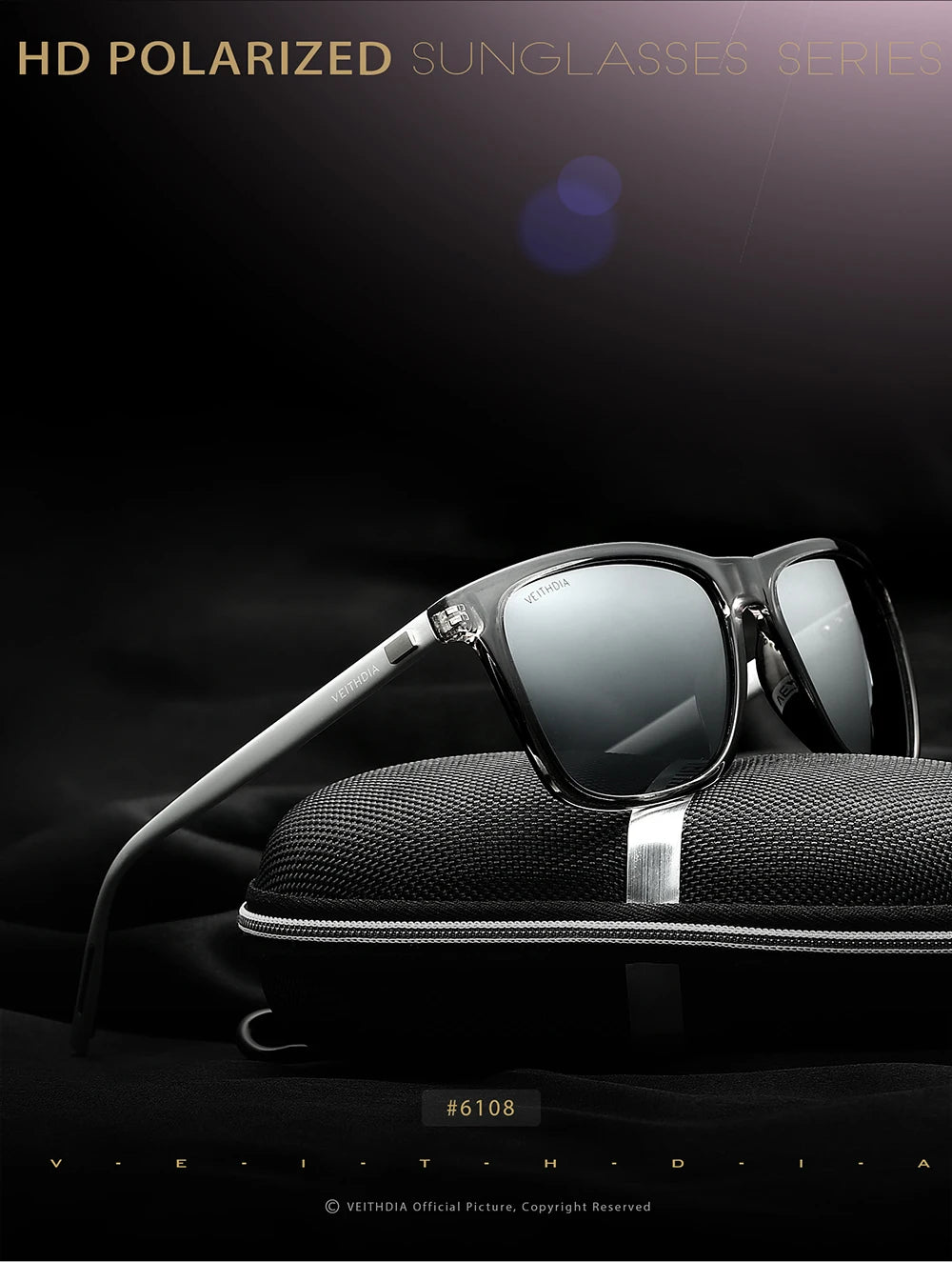 Item Veithdia Brand Sunglasses Retro Aluminum+tr90 Polarized | QHA UK - QHA UK