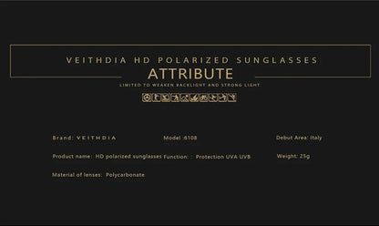 Item Veithdia Brand Sunglasses Retro Aluminum+tr90 Polarized | QHA UK - QHA UK