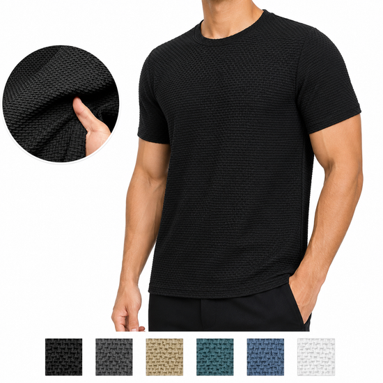 Mens Ice Silk Mesh T-Shirt Breathable Slim Fit Short M-5XL - QHA UK