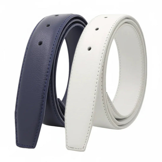 Men's Split Leather Pin Buckle Belt | 6 Colours | 110–125cm - Side View - QHA UK