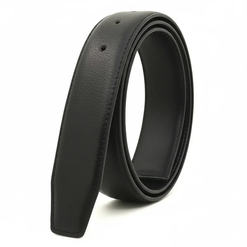Men's Split Leather Pin Buckle Belt | 6 Colours | 110–125cm - Texture Detail - QHA UK
