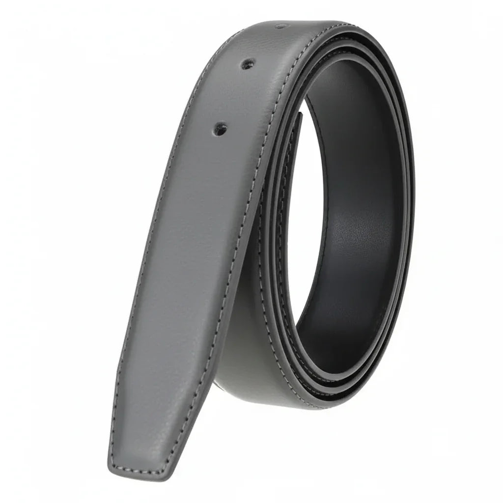 Men's Split Leather Pin Buckle Belt | 6 Colours | 110–125cm - Texture Detail - QHA UK