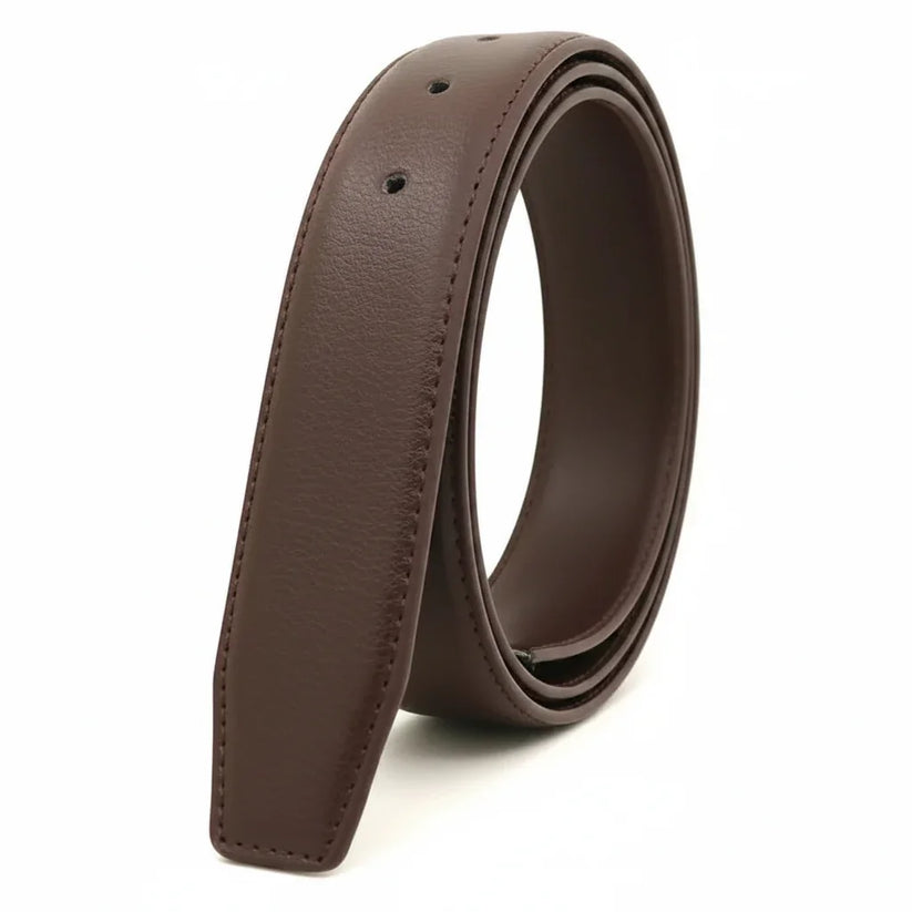 Men's Split Leather Pin Buckle Belt | 6 Colours | 110–125cm - Texture Detail - QHA UK