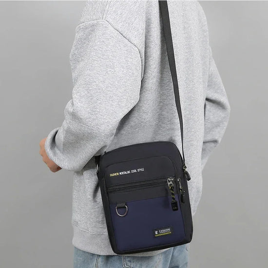 Men's Bag Zip Waterproof Polyester Durable Crossbody Resistant Nylon - QHA UK