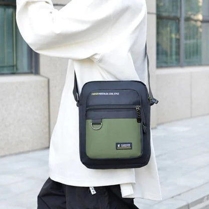 Men's Bag Zip Waterproof Polyester Durable Crossbody Resistant Nylon - QHA UK