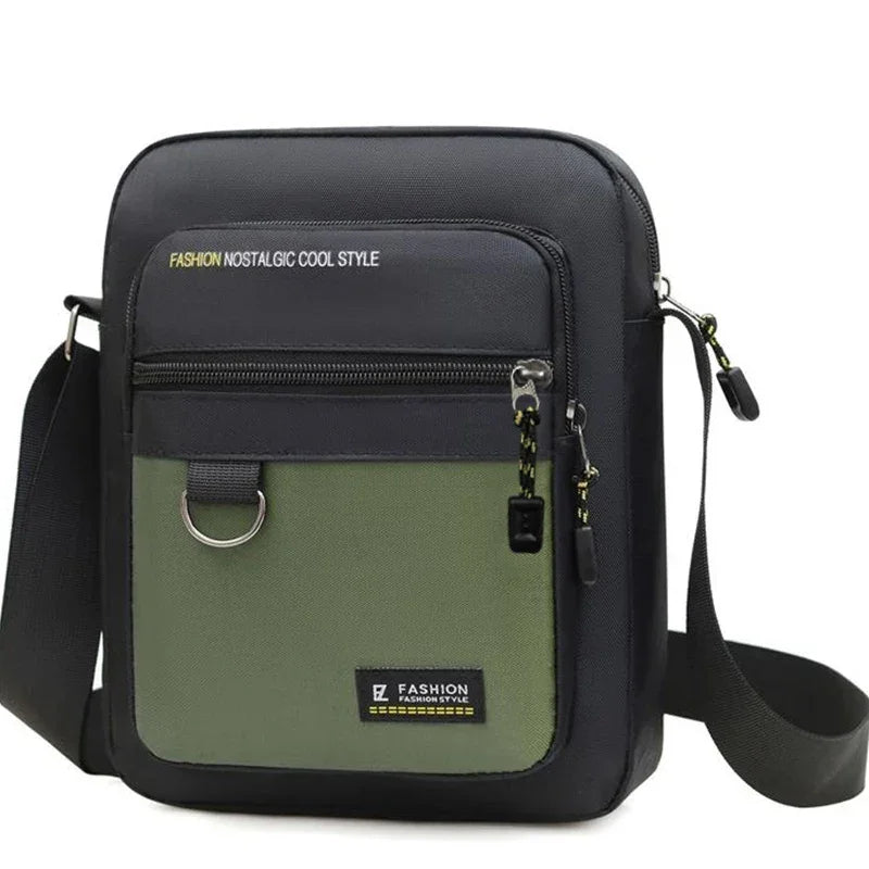 Men's Bag Zip Waterproof Polyester Durable Crossbody Resistant Nylon - QHA UK