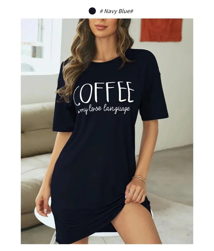 Womens Polyester Elastane Short Sleeve Nightdress S to XL - Sleeve Detail - QHA UK