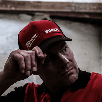 Milwaukee Ducati Team-Wear Cap Official Red Black Curved Peak - QHA UK