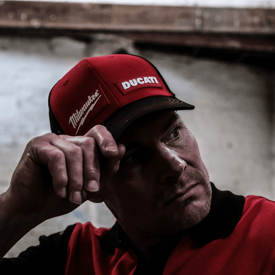 Milwaukee Ducati Team-Wear Cap Official Red Black Curved Peak - QHA UK