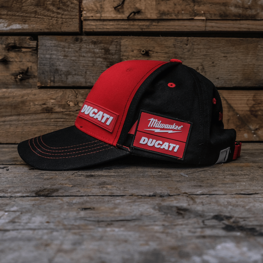 Milwaukee Ducati Team-Wear Cap Official Red Black Curved Peak - QHA UK