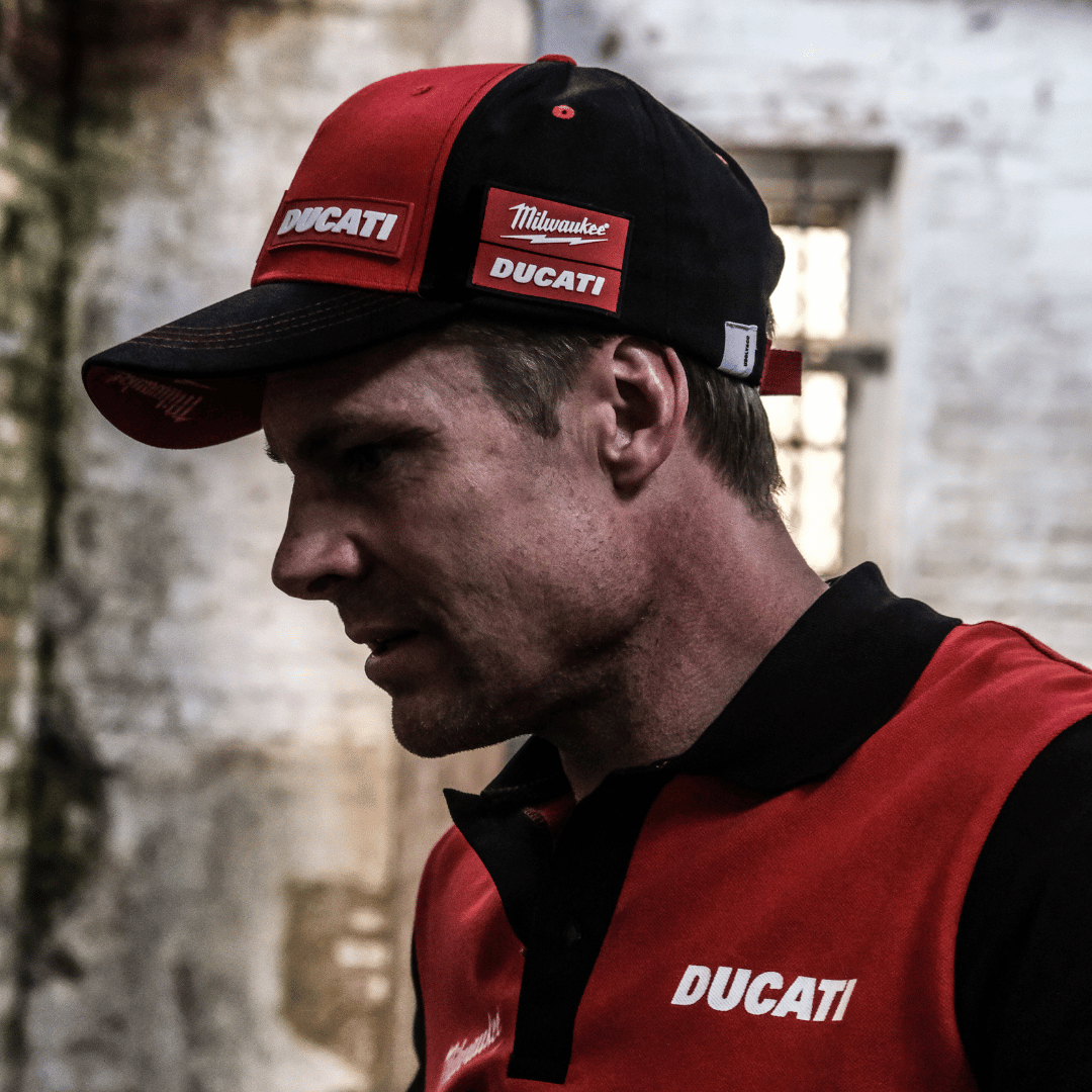 Milwaukee Ducati Team-Wear Cap Official Red Black Curved Peak - QHA UK