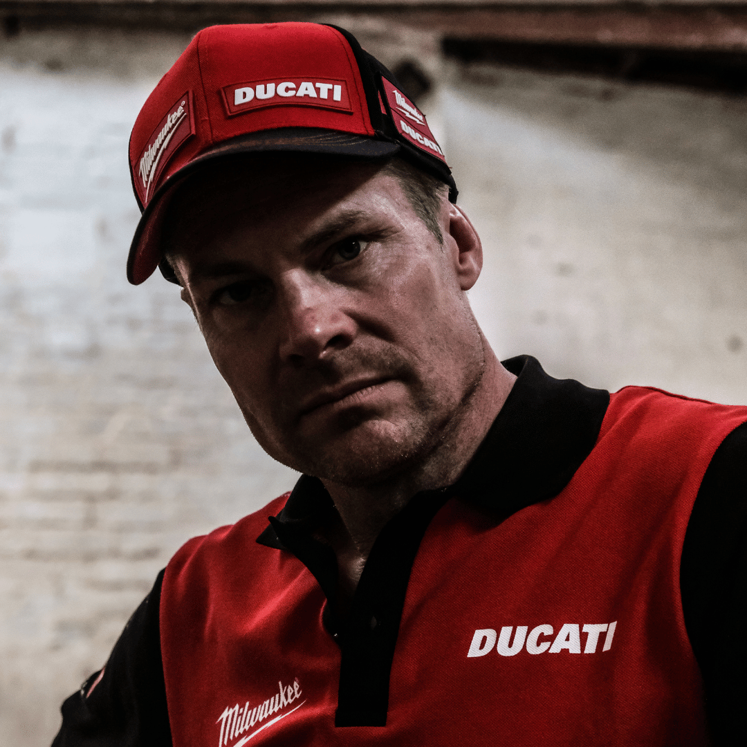 Milwaukee Ducati Team-Wear Cap Official Red Black Curved Peak - QHA UK