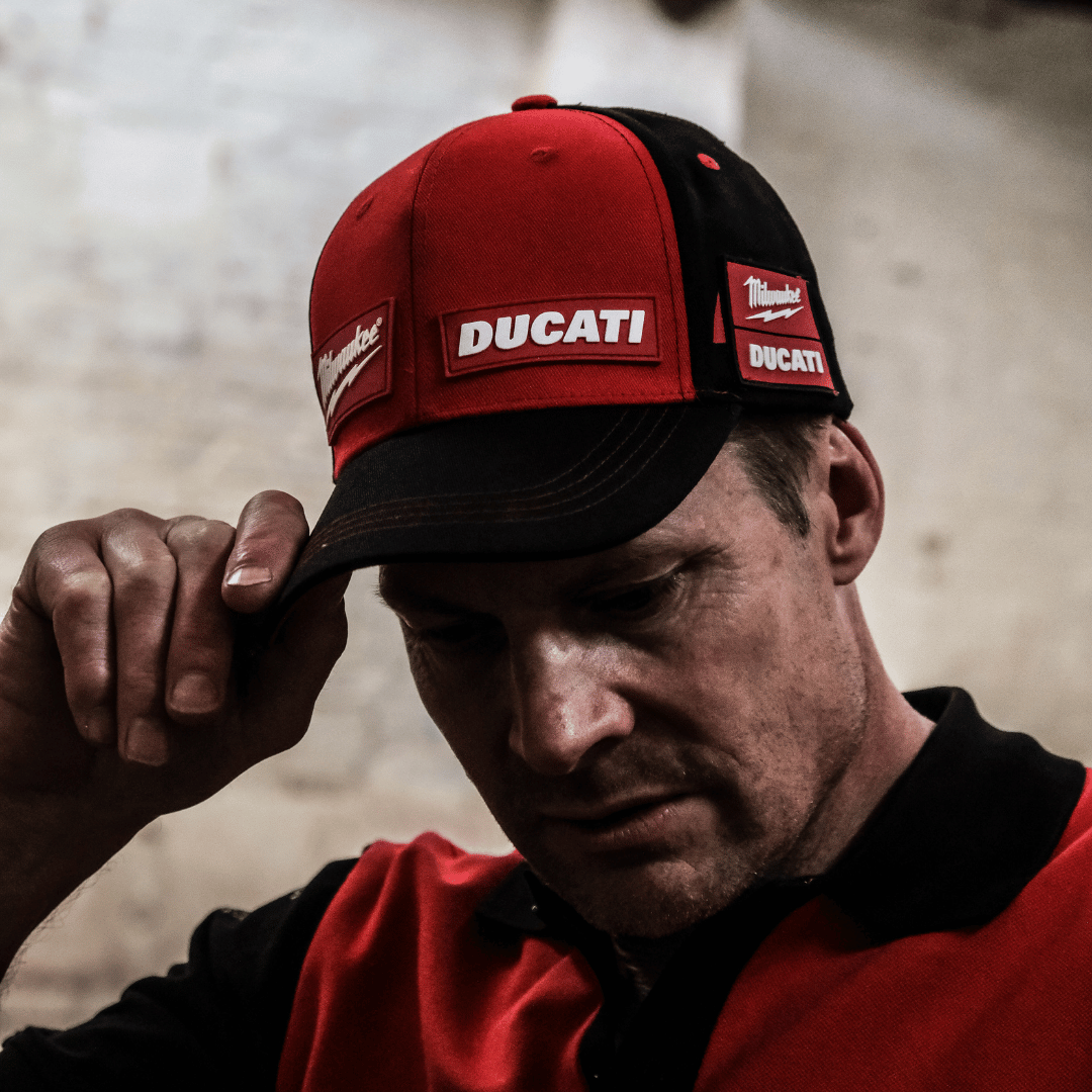 Milwaukee Ducati Team-Wear Cap Official Red Black Curved Peak - QHA UK