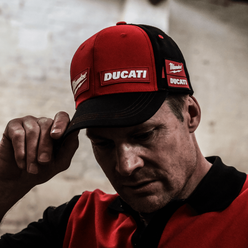 Milwaukee Ducati Team-Wear Cap Official Red Black Curved Peak - QHA UK