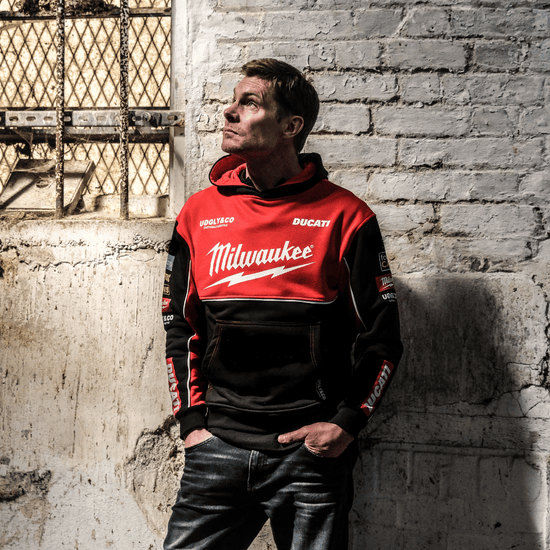 Milwaukee Ducati Teamwear Hoodie Official 2025 Heavyweight Fleece Line - QHA UK