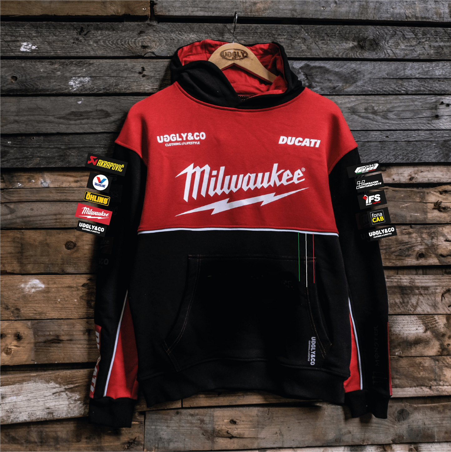 Milwaukee Ducati Teamwear Hoodie Official 2025 Heavyweight Fleece Line - QHA UK