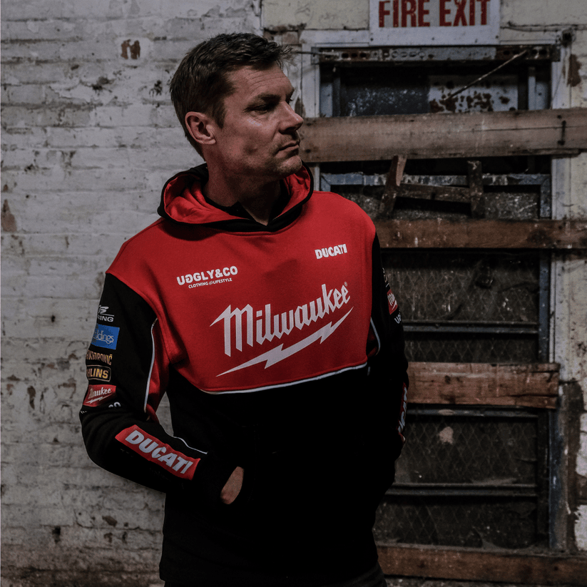 Milwaukee Ducati Teamwear Hoodie Official 2025 Heavyweight Fleece Line - QHA UK