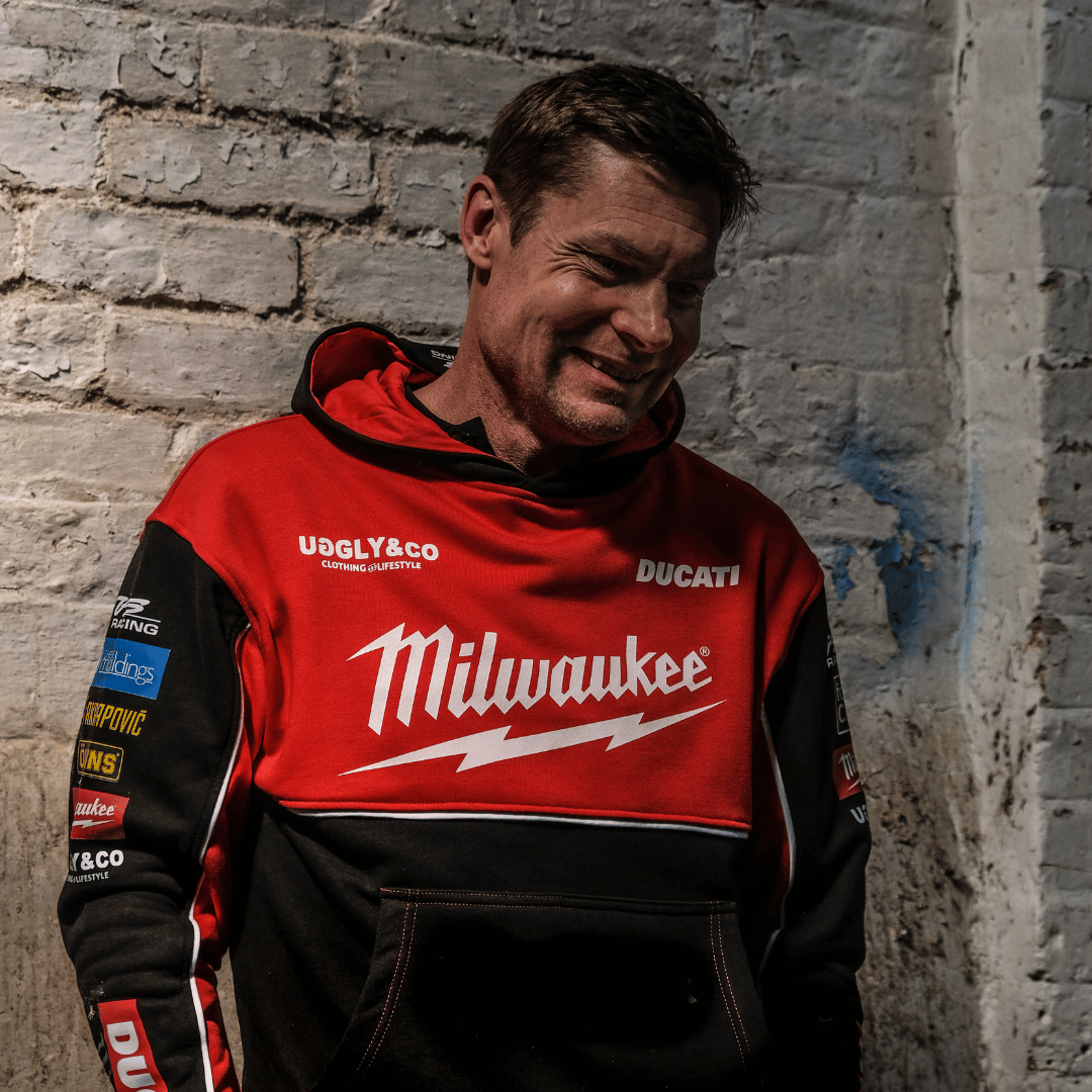 Milwaukee Ducati Teamwear Hoodie Official 2025 Heavyweight Fleece Line - QHA UK