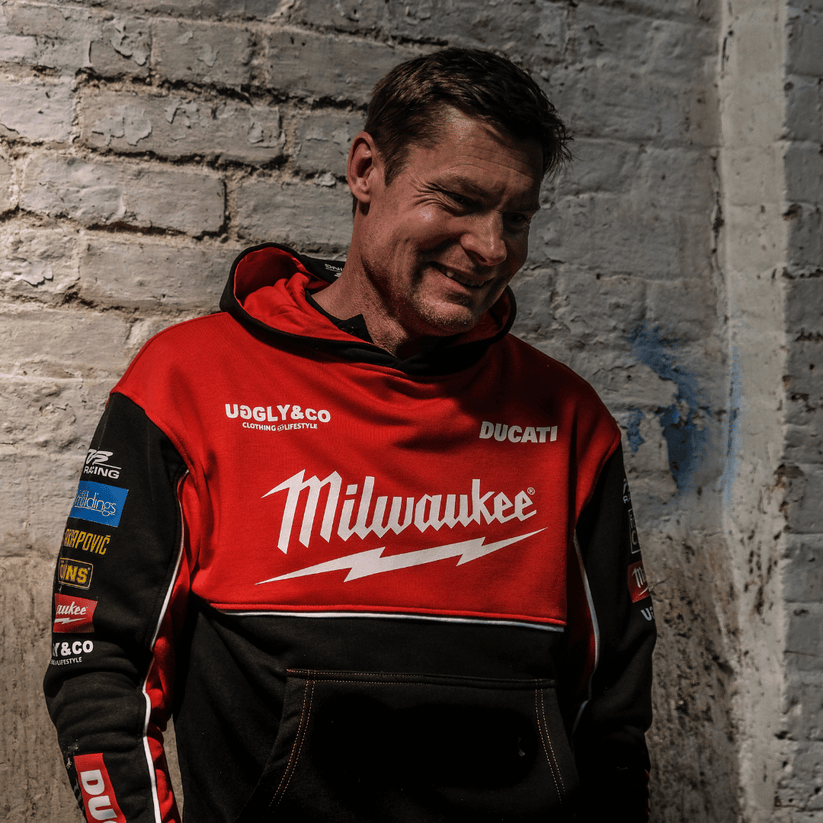 Milwaukee Ducati Teamwear Hoodie Official 2025 Heavyweight Fleece Line - QHA UK
