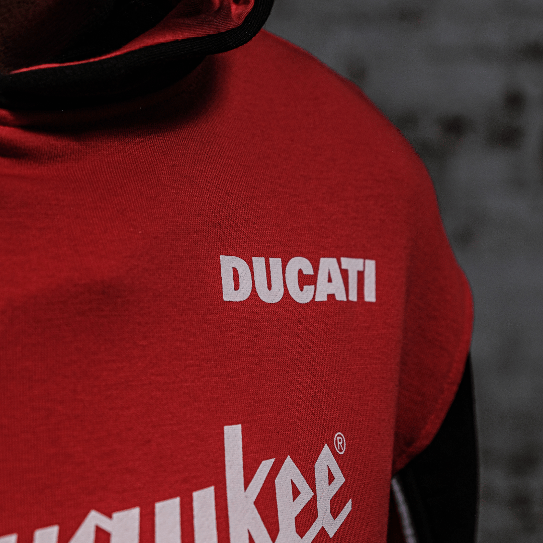 Milwaukee Ducati Teamwear Hoodie Official 2025 Heavyweight Fleece Line - QHA UK