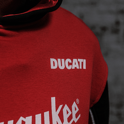 Milwaukee Ducati Teamwear Hoodie Official 2025 Heavyweight Fleece Line - QHA UK