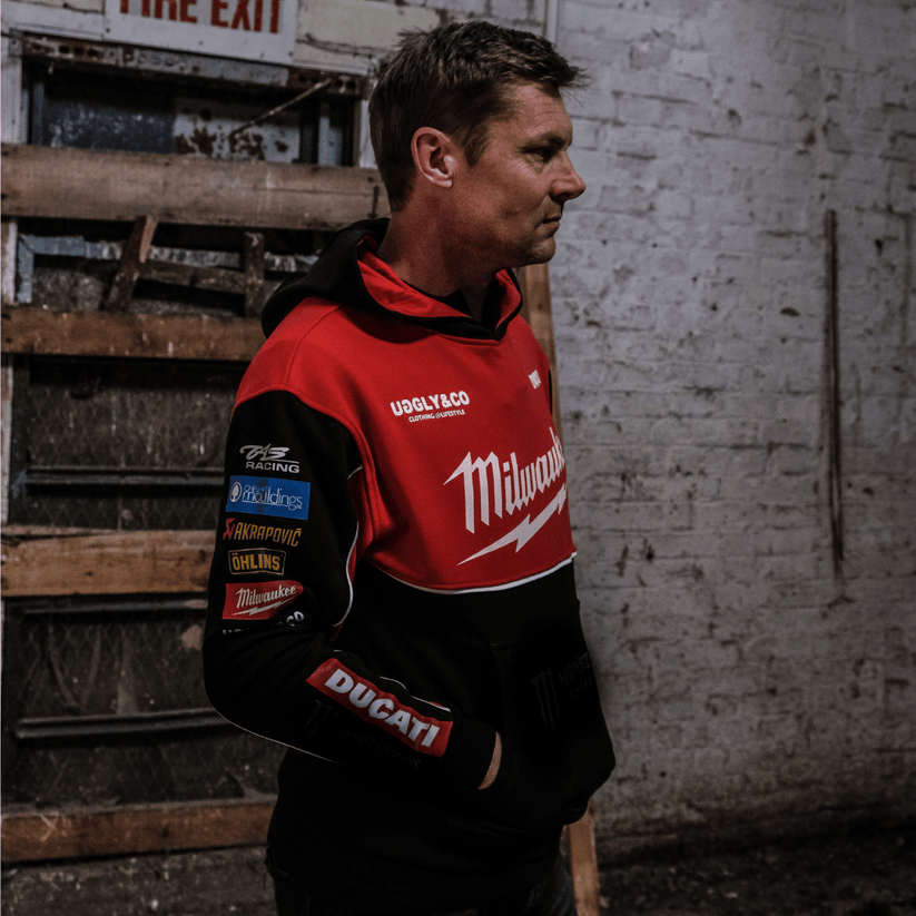 Milwaukee Ducati Teamwear Hoodie Official 2025 Heavyweight Fleece Line - QHA UK