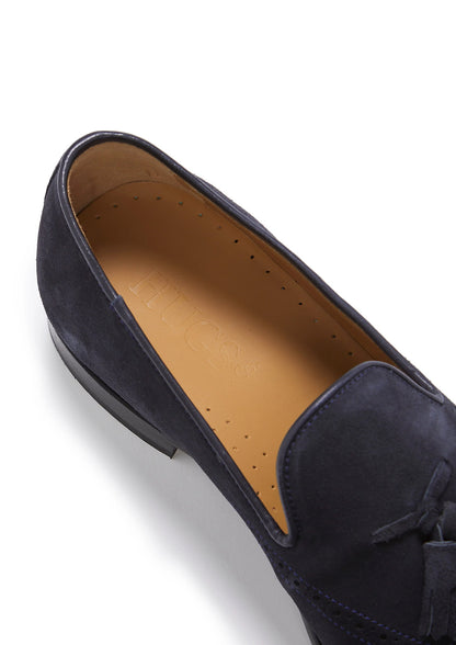 Hugs & Co Mens Navy Blue Suede Tasselled Brogues Welted UK 7-14 - QHA UK