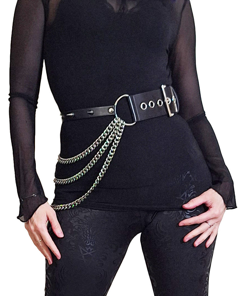 Necessary Evil Belt Nyx Asymmetric Chain UK 8-18 - QHA UK