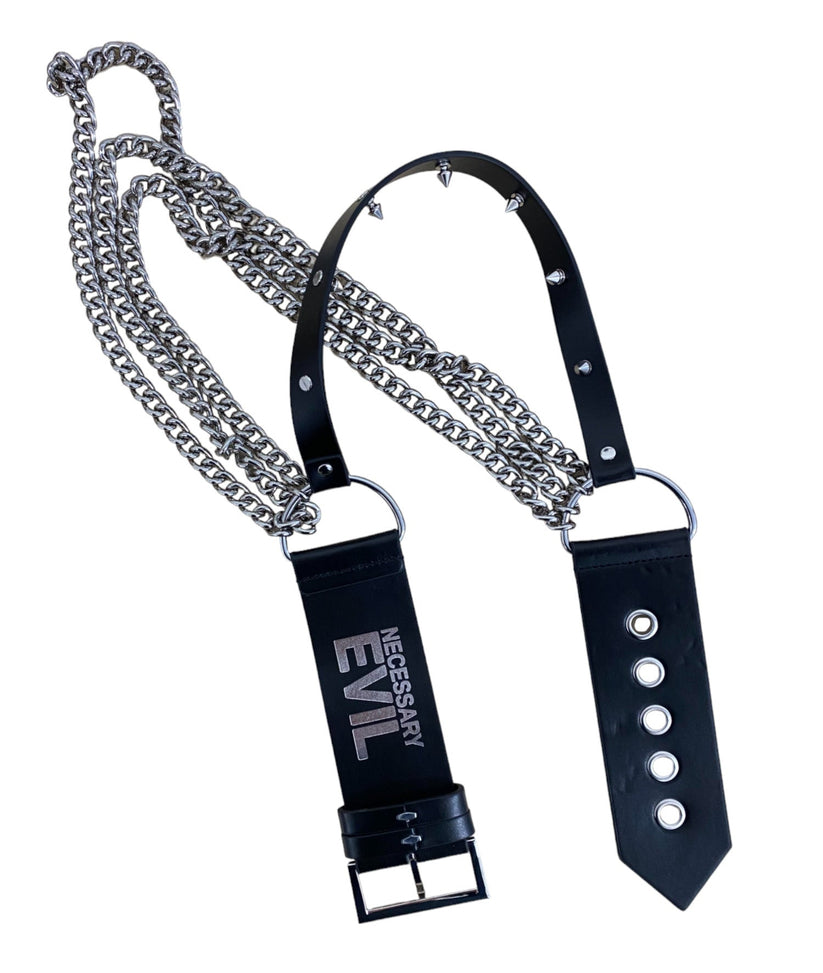 Necessary Evil Belt Nyx Asymmetric Chain UK 8-18 - Back View - QHA UK