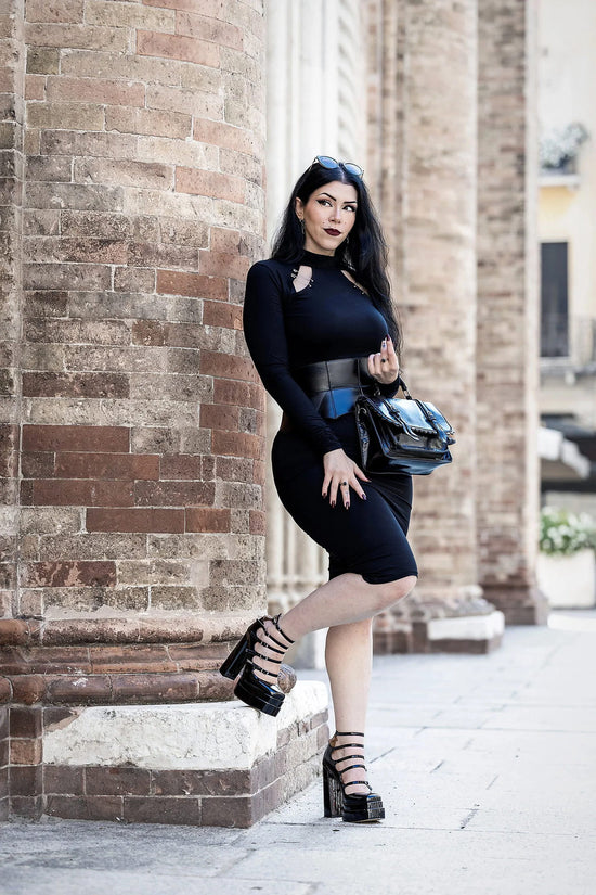 Necessary Evil Gothic Midi Dress Nyx UK 8-18 - QHA UK