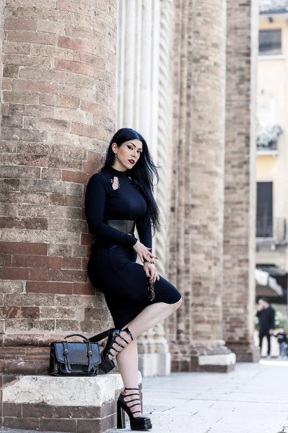 Necessary Evil Gothic Midi Dress Nyx UK 8-18 - QHA UK