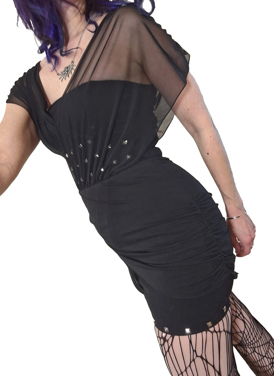 Necessary Evil Mini Dress Venus Wrapped Mesh UK 8-16 - QHA UK